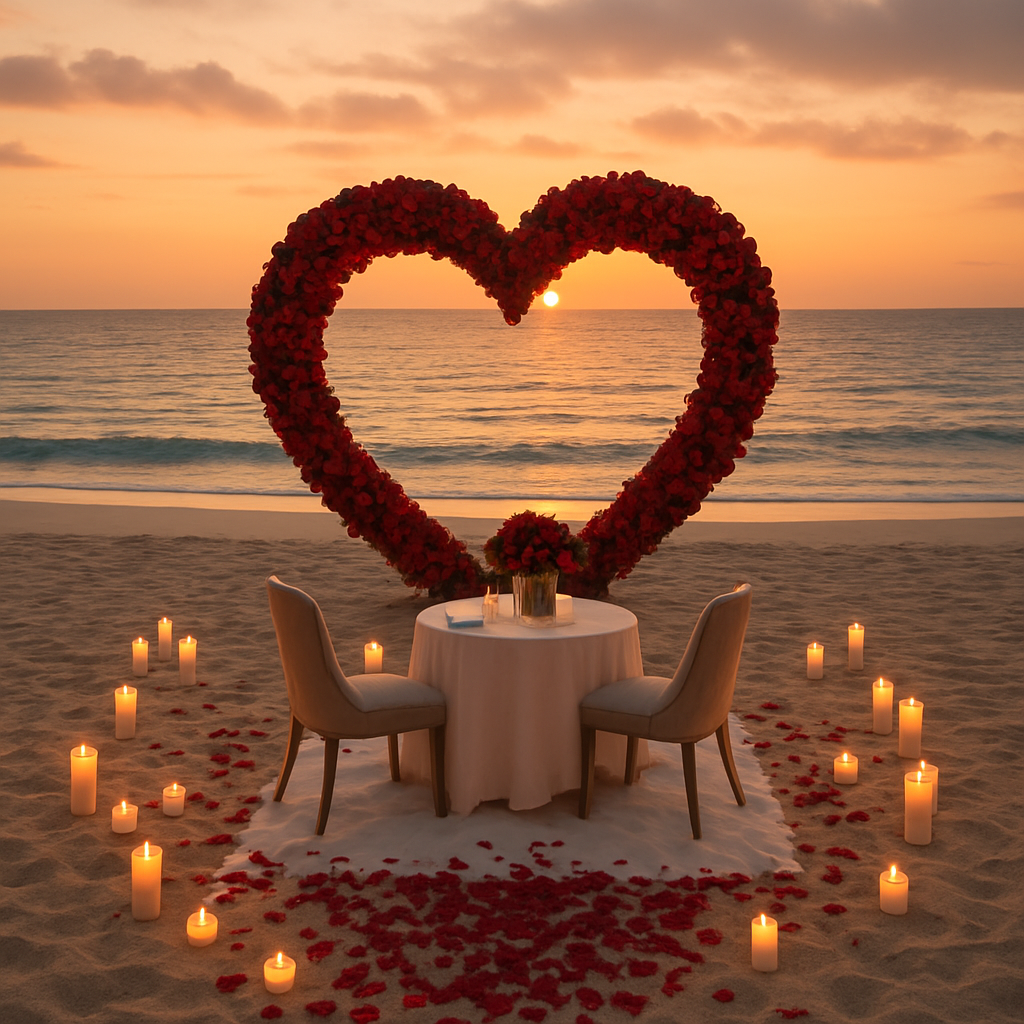 Beach proposal backdrop