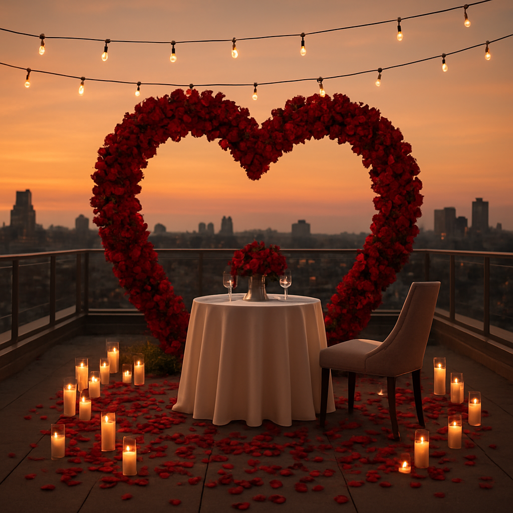 Rooftop proposal backdrop